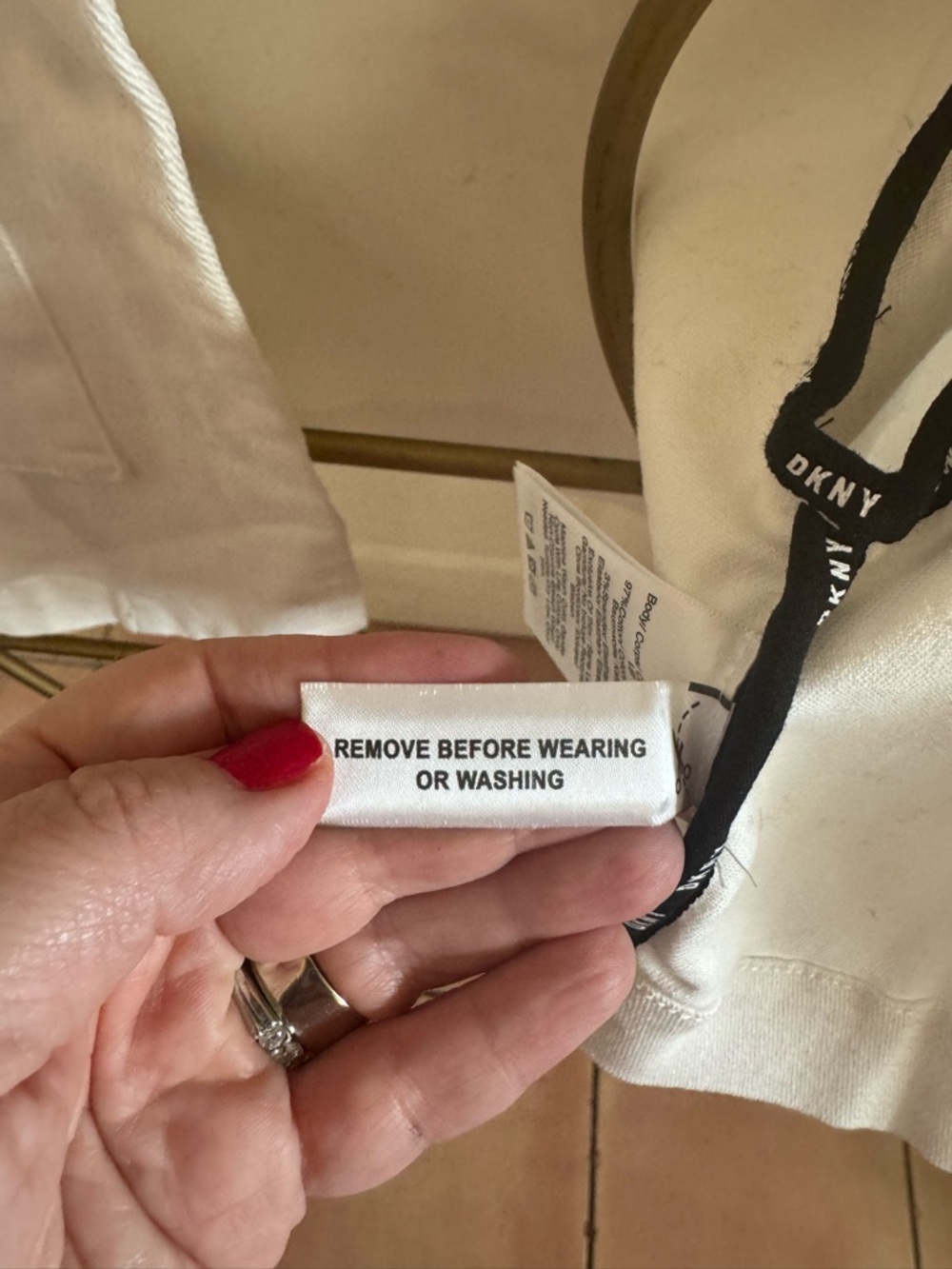 DKNY White Cropped Snap-Front Jacket - Picture 6 of 11
